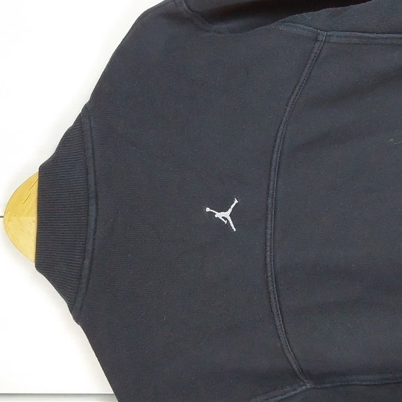 Air Jordan Black Full Zip Sweatshirt Jacket Pockets Excellent con. Mens Sz.M - Picture 10 of 14